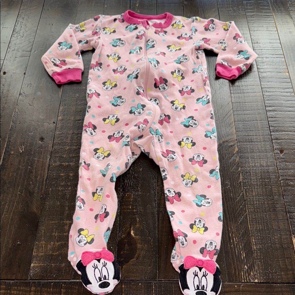 Disney Pink and Yellow Minnie Mouse Footies